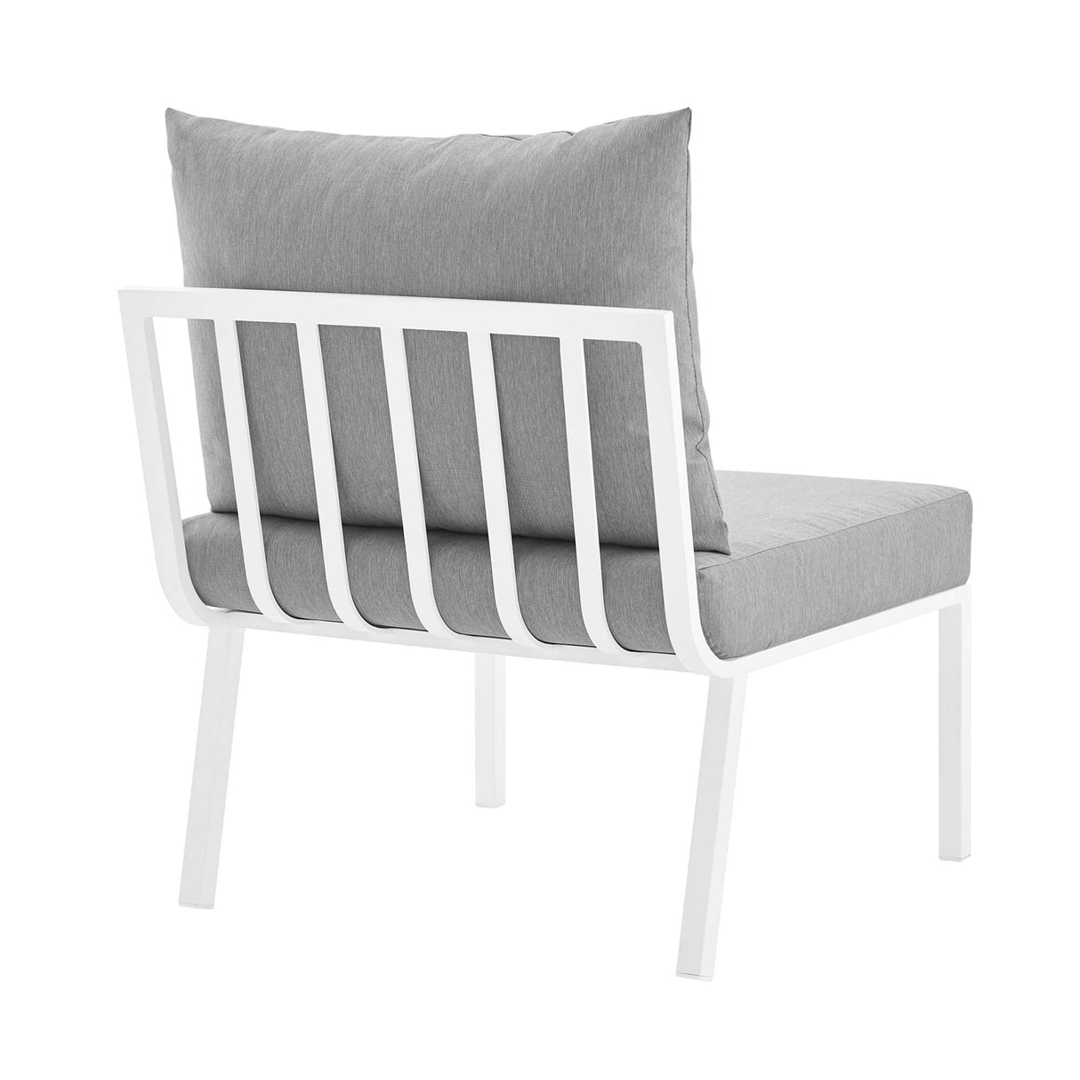 Riverside Outdoor Patio Aluminum Armless Chair - Coastal Modern & Modular Seating