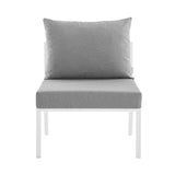 Riverside Outdoor Patio Aluminum Armless Chair - Coastal Modern & Modular Seating