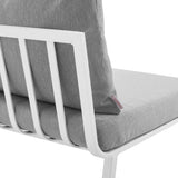 Riverside Outdoor Patio Aluminum Armless Chair - Coastal Modern & Modular Seating