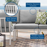 Riverside Outdoor Patio Aluminum Armless Chair - Coastal Modern & Modular Seating