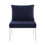 Riverside Outdoor Patio Aluminum Armless Chair - Coastal Modern & Modular Seating