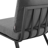 Riverside Outdoor Patio Aluminum Corner Chair - Coastal Modern & Modular Sectional Component