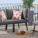 Riverside Outdoor Patio Aluminum Corner Chair - Coastal Modern & Modular Sectional Component