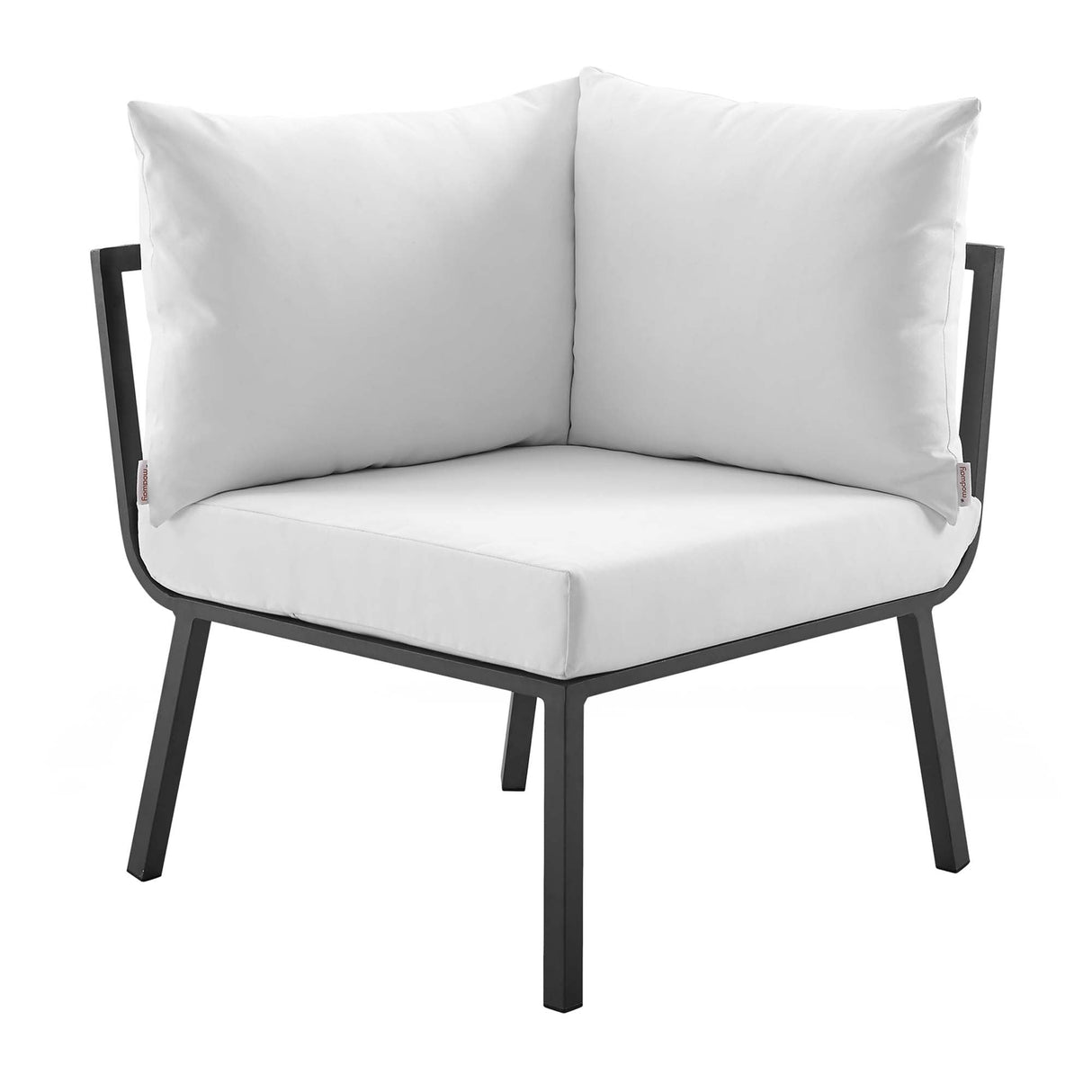Riverside Outdoor Patio Aluminum Corner Chair - Coastal Modern & Modular Sectional Component