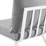 Riverside Outdoor Patio Aluminum Corner Chair - Coastal Modern & Modular Sectional Component