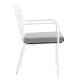 Baxley Stackable Outdoor Patio Aluminum Dining Armchair - Coastal Modern & UV-Resistant