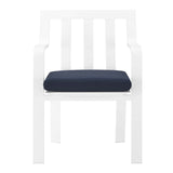 Baxley Stackable Outdoor Patio Aluminum Dining Armchair - Coastal Modern & UV-Resistant