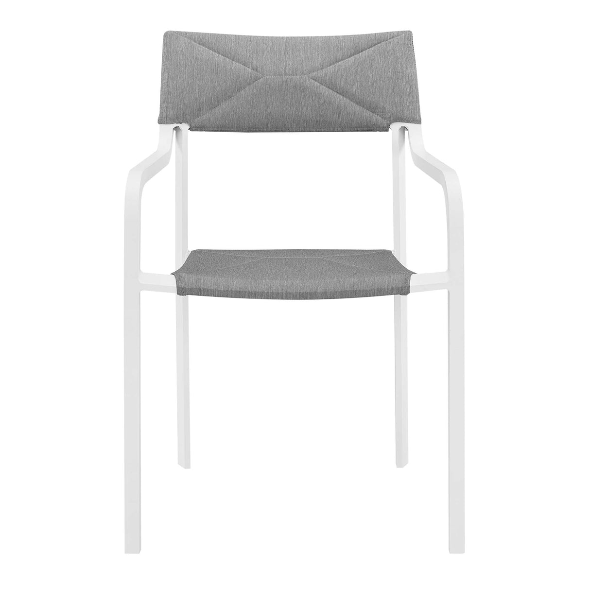 Raleigh Stackable Outdoor Patio Aluminum Dining Armchair - Minimalist & UV-Resistant