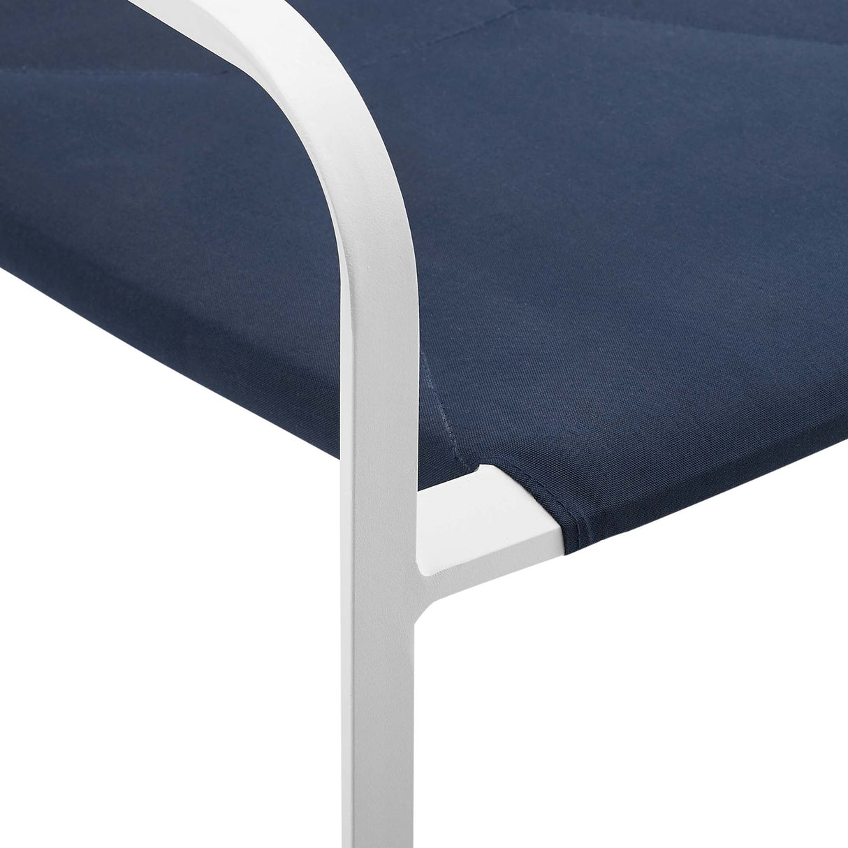 Raleigh Stackable Outdoor Patio Aluminum Dining Armchair - Minimalist & UV-Resistant