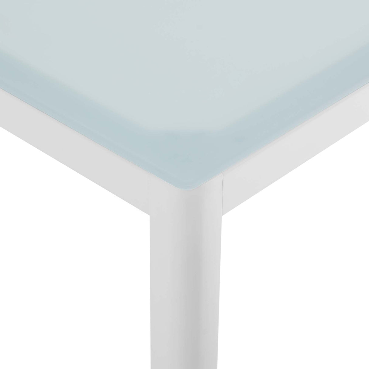 Raleigh 59" Outdoor Patio Aluminum Dining Table - Modern Coastal & Weather-Resistant