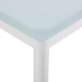 Raleigh 59" Outdoor Patio Aluminum Dining Table - Modern Coastal & Weather-Resistant