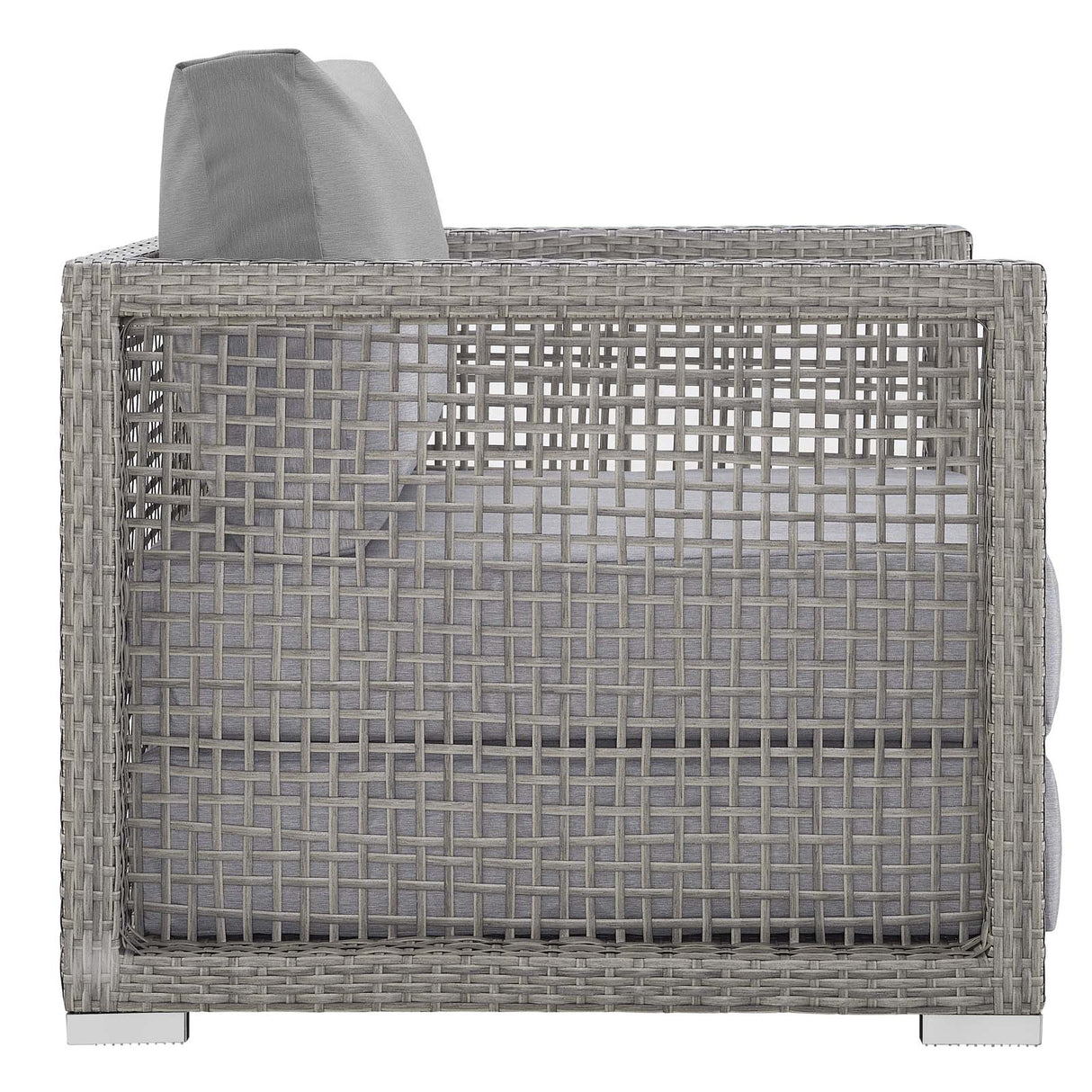 Aura 3 Piece Outdoor Patio Wicker Rattan Set - Modern Coastal & Weather-Resistant