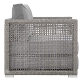 Aura 3 Piece Outdoor Patio Wicker Rattan Set - Modern Coastal & Weather-Resistant