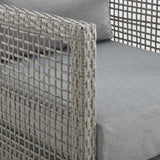 Aura 3 Piece Outdoor Patio Wicker Rattan Set - Modern Coastal & Weather-Resistant
