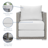 Aura 3 Piece Outdoor Patio Wicker Rattan Set - Modern Coastal & Weather-Resistant