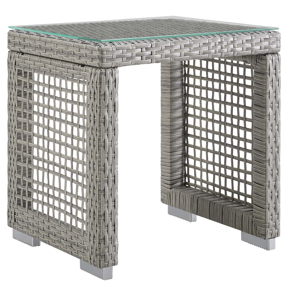 Aura 3 Piece Outdoor Patio Wicker Rattan Set - Modern Coastal & Weather-Resistant