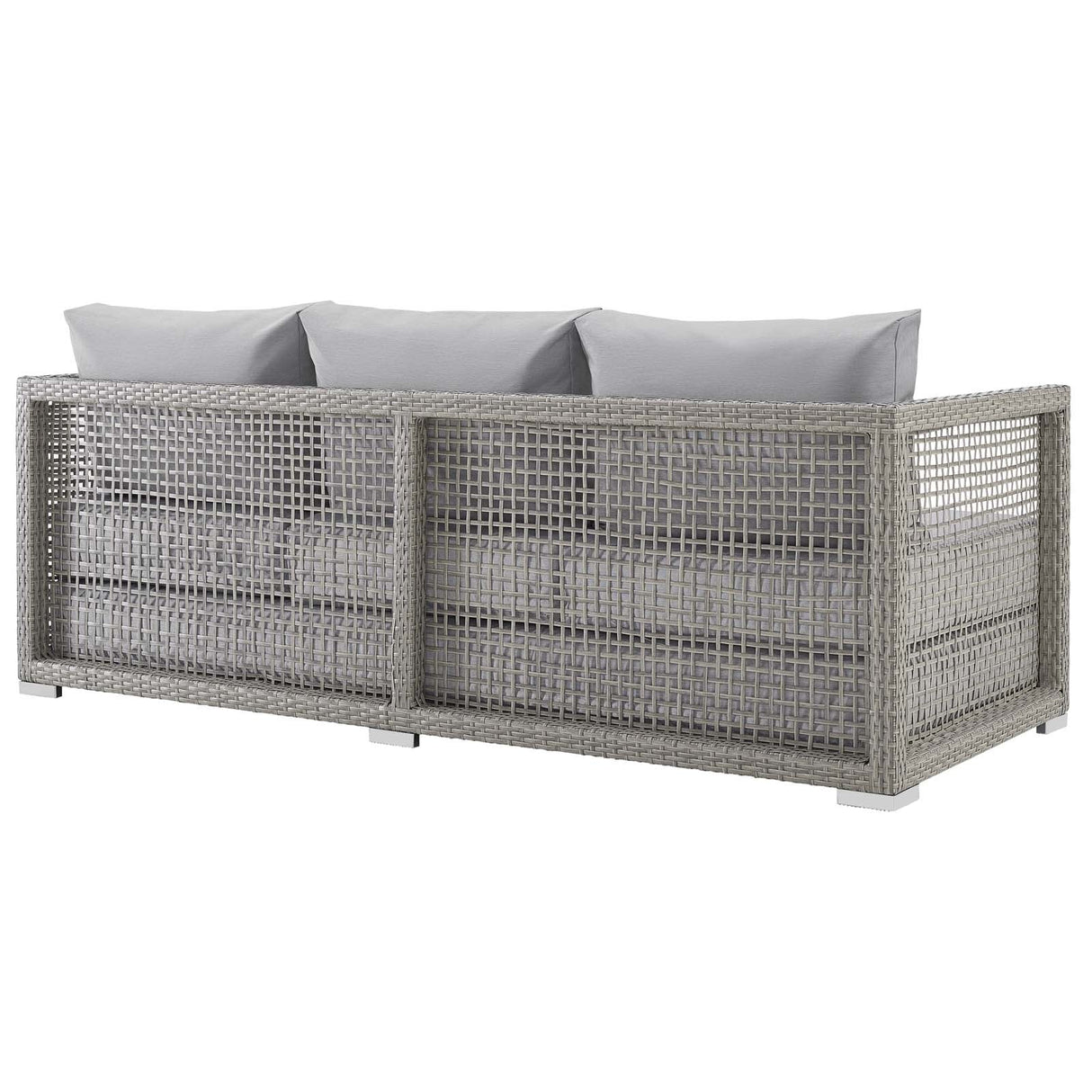 Aura 4 Piece Outdoor Patio Wicker Rattan Set - Modern Coastal & Weather-Resistant