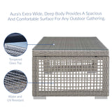 Aura 4 Piece Outdoor Patio Wicker Rattan Set - Modern Coastal & Weather-Resistant