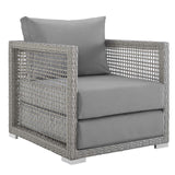 Aura 3 Piece Outdoor Patio Wicker Rattan Set - Contemporary Coastal & Weather-Resistant