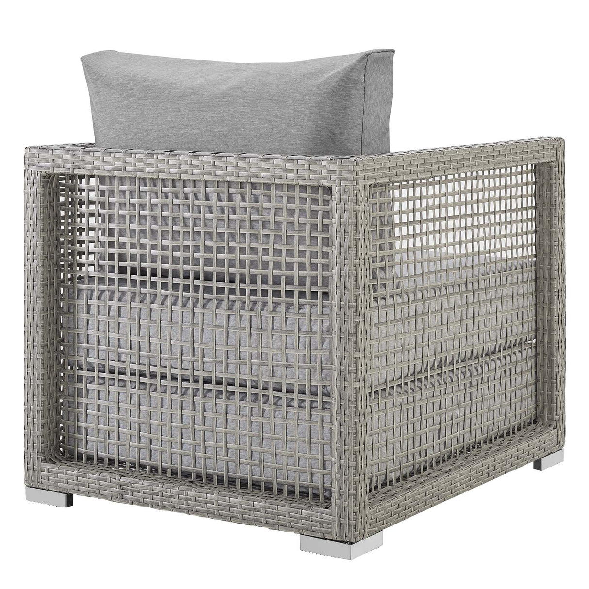 Aura 3 Piece Outdoor Patio Wicker Rattan Set - Contemporary Coastal & Weather-Resistant