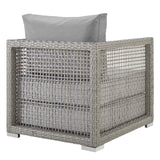 Aura 3 Piece Outdoor Patio Wicker Rattan Set - Contemporary Coastal & Weather-Resistant