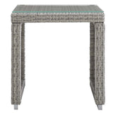Aura 3 Piece Outdoor Patio Wicker Rattan Set - Contemporary Coastal & Weather-Resistant