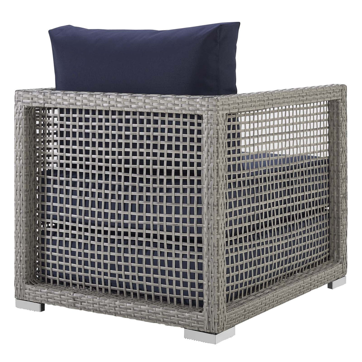 Aura 3 Piece Outdoor Patio Wicker Rattan Set - Contemporary Coastal & Weather-Resistant