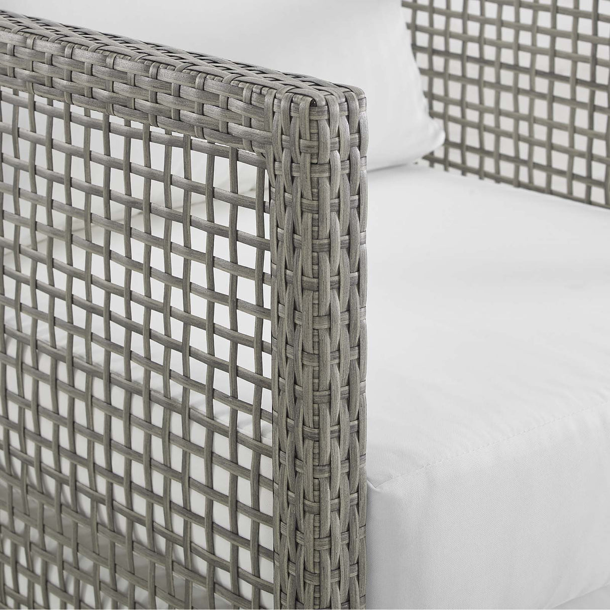 Aura 3 Piece Outdoor Patio Wicker Rattan Set - Contemporary Coastal & Weather-Resistant