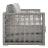 Aura 3 Piece Outdoor Patio Wicker Rattan Set - Modern Coastal & Weather-Resistant
