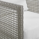 Aura 3 Piece Outdoor Patio Wicker Rattan Set - Modern Coastal & Weather-Resistant