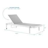 Charleston Outdoor Patio Chaise Lounge Chair - Modern Minimalist & Weather-Resistant