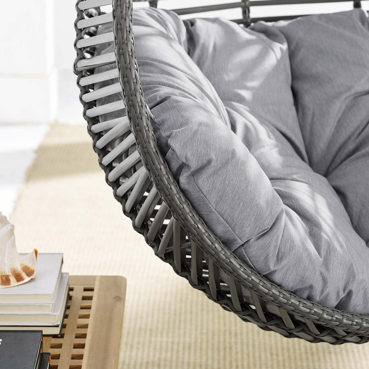 Garner Teardrop Outdoor Patio Swing Chair - Modern Boho & Weather-Resistant