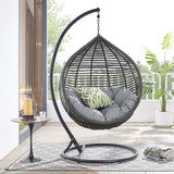 Garner Teardrop Outdoor Patio Swing Chair - Modern Boho & Weather-Resistant