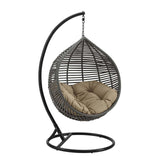 Garner Teardrop Outdoor Patio Swing Chair - Modern Boho & Weather-Resistant