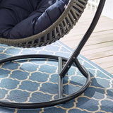 Garner Teardrop Outdoor Patio Swing Chair - Modern Boho & Weather-Resistant