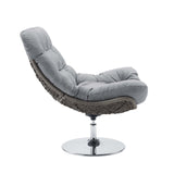 Brighton Wicker Rattan Outdoor Patio Swivel Lounge Chair - Modern Coastal & 360-Degree Motion