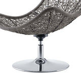 Brighton Wicker Rattan Outdoor Patio Swivel Lounge Chair - Modern Coastal & 360-Degree Motion