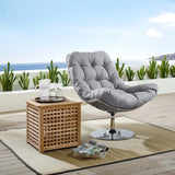 Brighton Wicker Rattan Outdoor Patio Swivel Lounge Chair - Modern Coastal & 360-Degree Motion