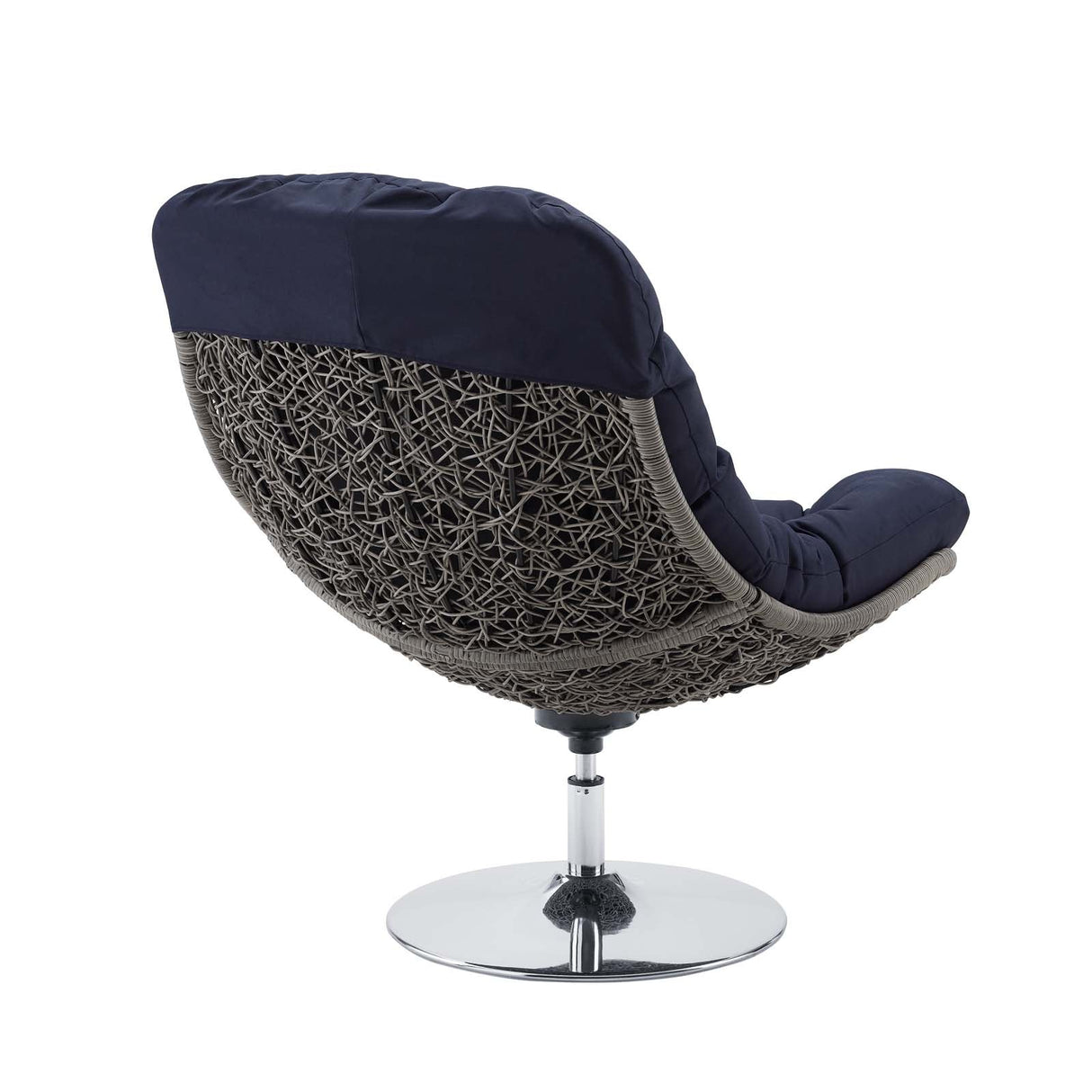 Brighton Wicker Rattan Outdoor Patio Swivel Lounge Chair - Modern Coastal & 360-Degree Motion