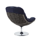 Brighton Wicker Rattan Outdoor Patio Swivel Lounge Chair - Modern Coastal & 360-Degree Motion