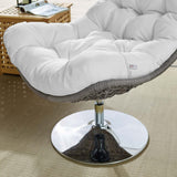 Brighton Wicker Rattan Outdoor Patio Swivel Lounge Chair - Modern Coastal & 360-Degree Motion
