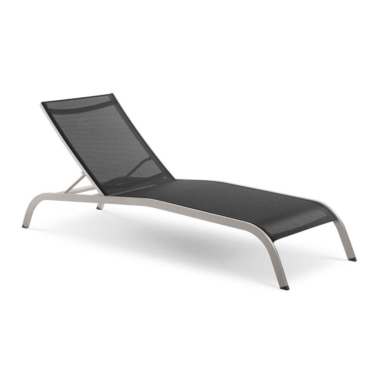 Savannah Mesh Chaise Outdoor Patio Aluminum Lounge Chair - Vintage Glamour & Weather-Resistant