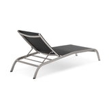Savannah Mesh Chaise Outdoor Patio Aluminum Lounge Chair - Vintage Glamour & Weather-Resistant
