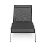 Savannah Mesh Chaise Outdoor Patio Aluminum Lounge Chair - Vintage Glamour & Weather-Resistant