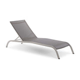 Savannah Mesh Chaise Outdoor Patio Aluminum Lounge Chair - Vintage Glamour & Weather-Resistant