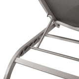 Savannah Mesh Chaise Outdoor Patio Aluminum Lounge Chair - Vintage Glamour & Weather-Resistant