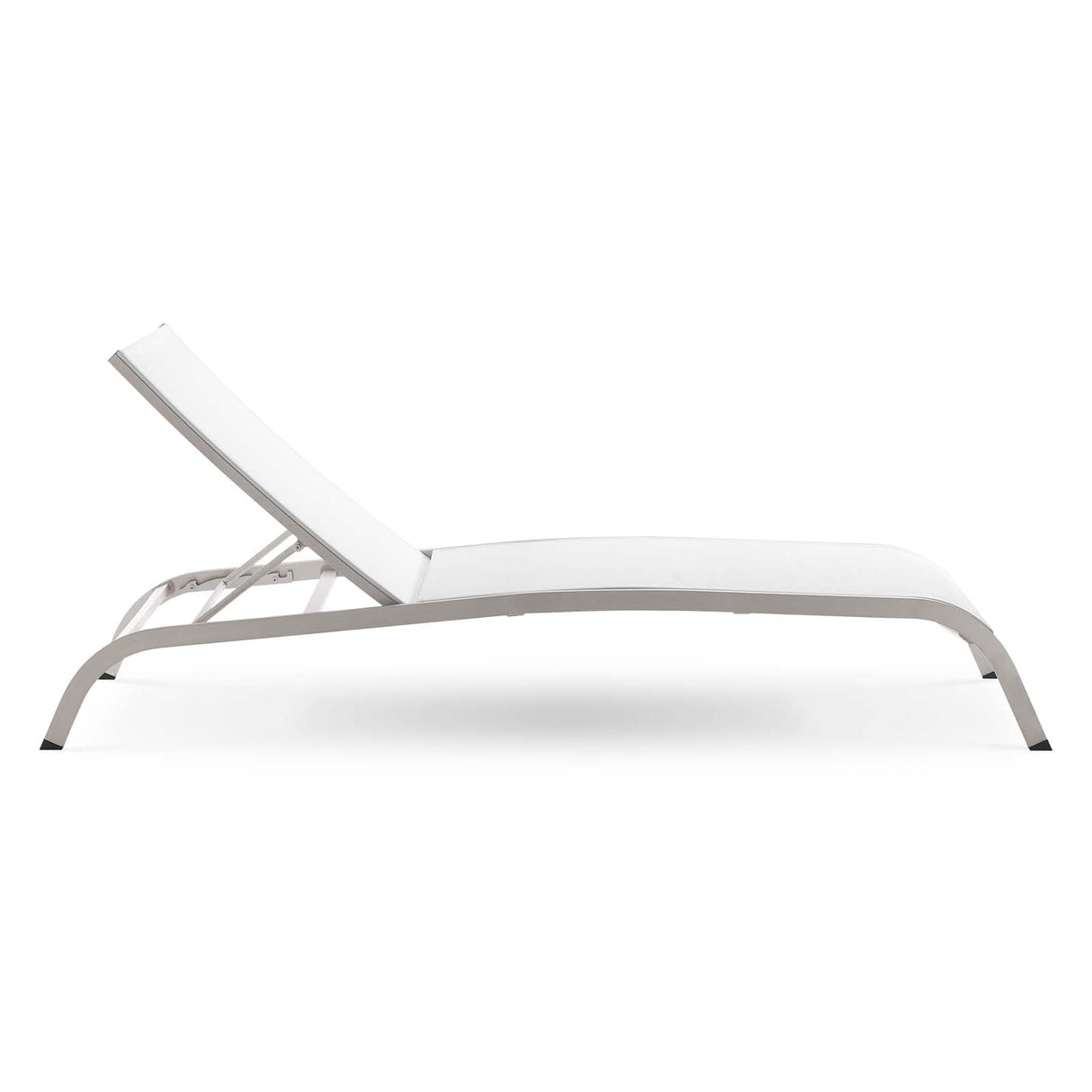 Savannah Mesh Chaise Outdoor Patio Aluminum Lounge Chair - Vintage Glamour & Weather-Resistant