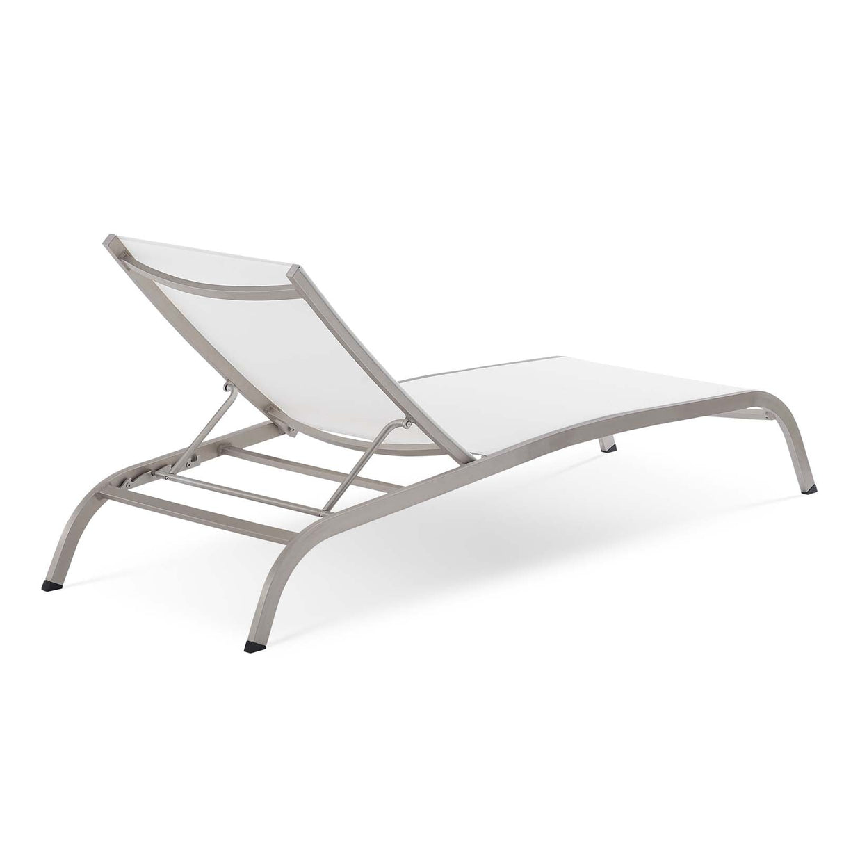 Savannah Mesh Chaise Outdoor Patio Aluminum Lounge Chair - Vintage Glamour & Weather-Resistant