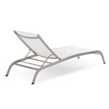 Savannah Mesh Chaise Outdoor Patio Aluminum Lounge Chair - Vintage Glamour & Weather-Resistant