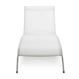 Savannah Mesh Chaise Outdoor Patio Aluminum Lounge Chair - Vintage Glamour & Weather-Resistant